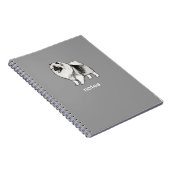 Keeshond met aangepaste tekst notitieboek (Rechterzijde)