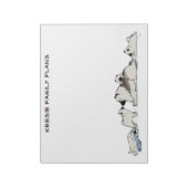 Keeshond met Blue Sock Notitieblok (Linkerzijde)