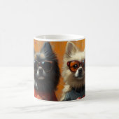 Keeshond met Hartrozen Valentijnsdag Koffiemok (Center)