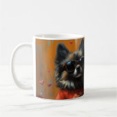 Keeshond met Hartrozen Valentijnsdag Koffiemok (Links)