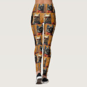 Keeshond met Heart Rozen Valentijnsdag Leggings (Achterkant)
