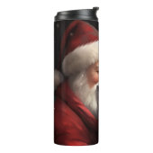 Keeshond met Kerstman Festieve Kerstmis Thermosbeker (Gedraaid links)