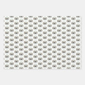 Keeshond met Kerstmis Puppy Dog met Fireplace Pain Inpakpapier Vel (Voorkant 2)