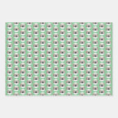 Keeshond met Kerstmis Puppy Dog met Fireplace Pain Inpakpapier Vel (Voorkant)