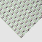 Keeshond met Kerstmis Puppy Dog met Fireplace Pain Tissuepapier (Detail)