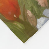 Keeshond met paaseieren fleece deken (Hoek)