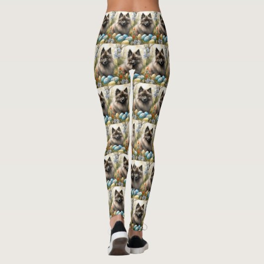 Keeshond met paaseieren leggings (Achterkant)
