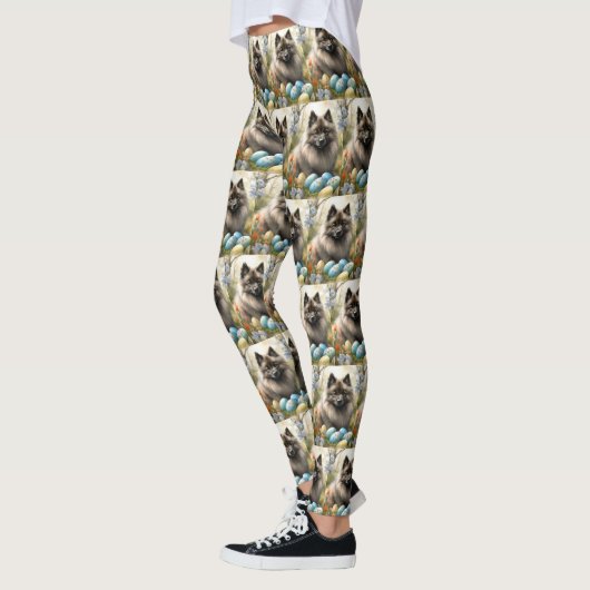 Keeshond met paaseieren leggings (Links)