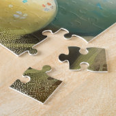 Keeshond met paaseieren legpuzzel (Zijkant)