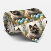 Keeshond met Paaseieren Stropdas (Opgerold)