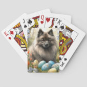 Keeshond met Pasen Eieren Pokerkaarten (Achterkant)