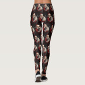 Keeshond met Sinterklaas Festive Kerstmis Leggings (Achterkant)