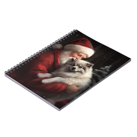 Keeshond met Sinterklaas Kerstfeest Notitieboek (Linkerzijde)
