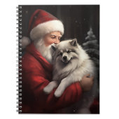 Keeshond met Sinterklaas Kerstfeest Notitieboek (Voorkant)