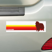 Keeshond Met Stripes Bumpersticker (Op auto)