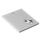 Keeshond met  tekst notitieblok (Schuin)