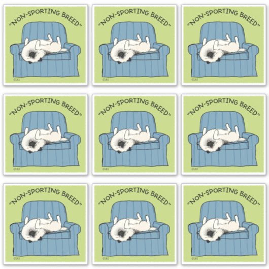 Keeshond niet-sportief ras | Funny Keesie Dog Sticker (Voorkant)