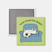 Keeshond "Non-Sporting Breed" Humoureuze Keesie Magneet (Voorkant / Achterkant)