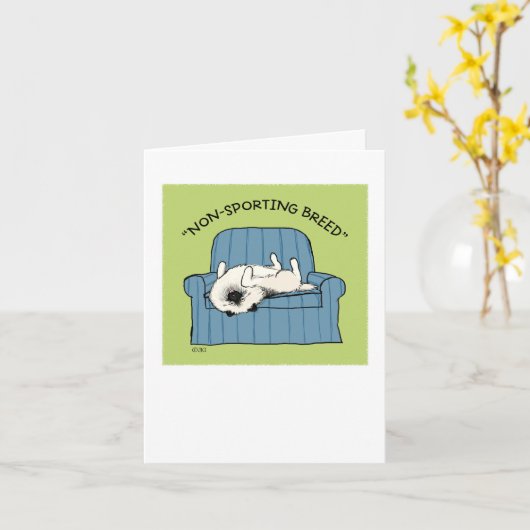 Keeshond "Non-Sporting Breed" Kaart (Gele Bloem)