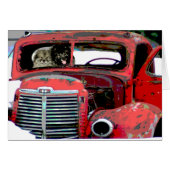 Keeshond Old Truck Paing Art (Voorkant Horizontaal)