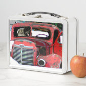 Keeshond Old Truck Paing Art (In situ)