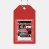 Keeshond Old Truck Paing Art Cadeaulabel (Achterkant)