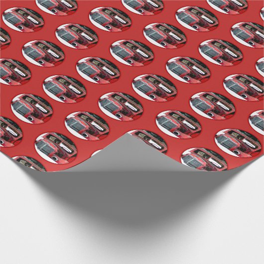 Keeshond Old Truck Paing Art Cadeaupapier (Hoek)