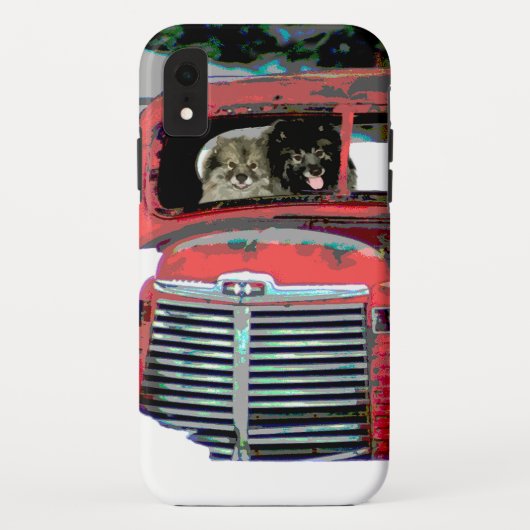 Keeshond Old Truck Paing Art Case-Mate iPhone Case (Achterkant)