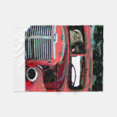 Keeshond Old Truck Paing Art Fleece Deken (Voorkant (Horizontaal))