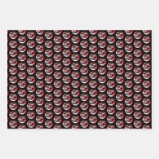 Keeshond Old Truck Paing Art Inpakpapier Vel (Voorkant 3)