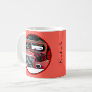 Keeshond Old Truck Paing Art Koffiemok