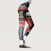 Keeshond Old Truck Paing Art Leggings (Rechts)