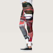 Keeshond Old Truck Paing Art Leggings (Links)