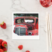 Keeshond Old Truck Paing Art Servet (Insitu)