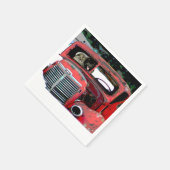 Keeshond Old Truck Paing Art Servet (Hoek)