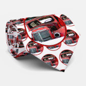 Keeshond Old Truck Paing Art Stropdas (Opgerold)