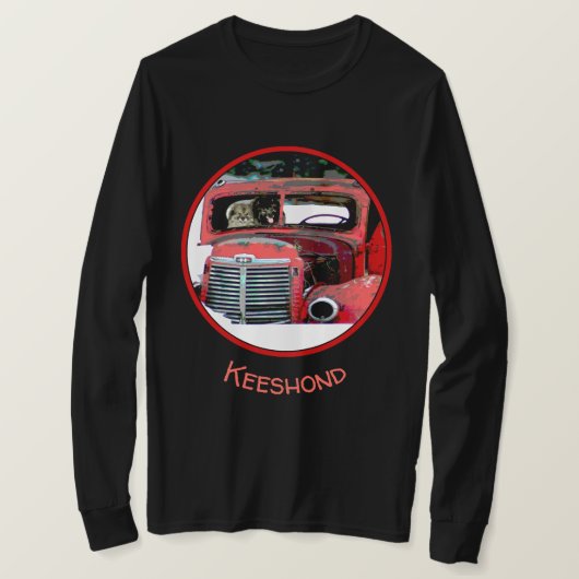 Keeshond Old Truck Paing Art T-shirt (Design voorkant)