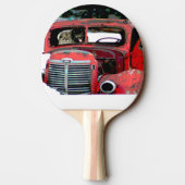 Keeshond Old Truck Paing Art Tafeltennisbatje (Achterkant)
