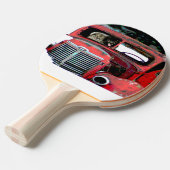 Keeshond Old Truck Paing Art Tafeltennisbatje (Voorkant Gekanteld)