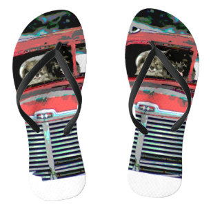 Keeshond Old Truck Paing Art Teenslippers