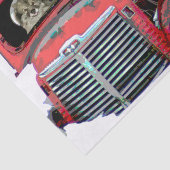 Keeshond Old Truck Paing Art Tissuepapier (Detail)