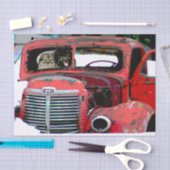 Keeshond Old Truck Paing Art Tissuepapier (Craft)