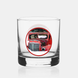 Keeshond Old Truck Paing Art Whisky Glas