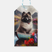 Keeshond op een peddel: Een Schilderachtig avontuu Cadeaulabel (Achterkant)
