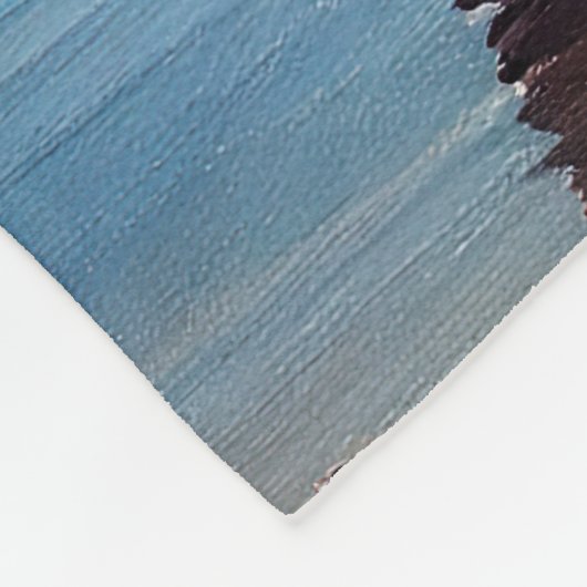 Keeshond op een peddel: Een Schilderachtig avontuu Fleece Deken (Hoek)