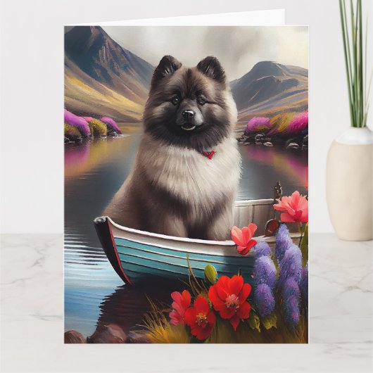Keeshond op een peddel: Een Schilderachtig avontuu Kaart (Voorkant)