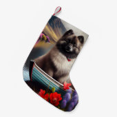 Keeshond op een peddel: Een Schilderachtig avontuu Kleine Kerstsok (Voorkant (Hangend))