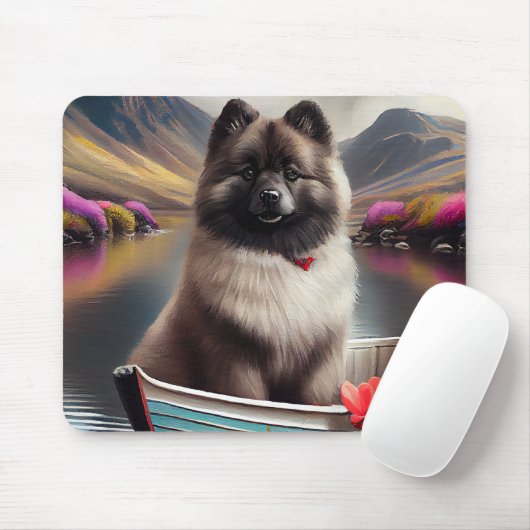 Keeshond op een peddel: Een Schilderachtig avontuu Muismat (Met muis)