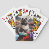 Keeshond op een peddel: Een Schilderachtig avontuu Pokerkaarten (Achterkant)