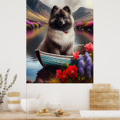 Keeshond op een peddel: Een Schilderachtig avontuu Poster (Keuken)